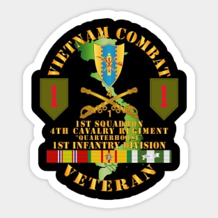 Vietnam Combat Infantry Vet - 1st Squadron 4th Cav - 1st Inf Div SSI Sticker